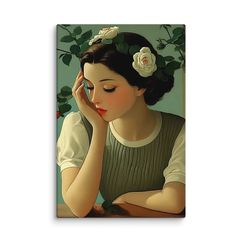 Girl with Roses at the Window