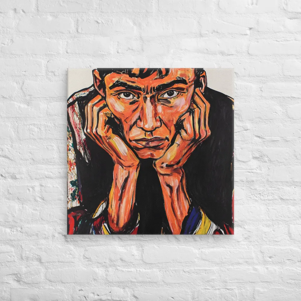Contemplative Intensity: An Expressionist Portrait