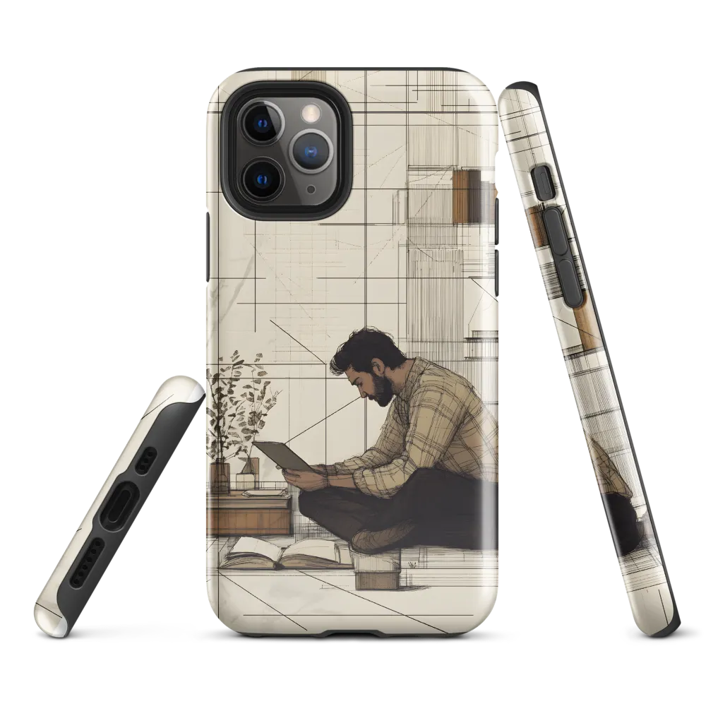 Quiet Reflections in Line | Phone Case |  11 Pro | Tough Case | Glossy