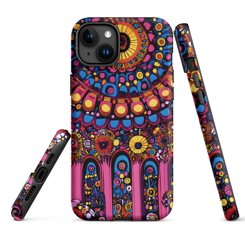 Whimsical Mandala Symphony | Phone Case |  15 Plus | Tough Case | Matte
