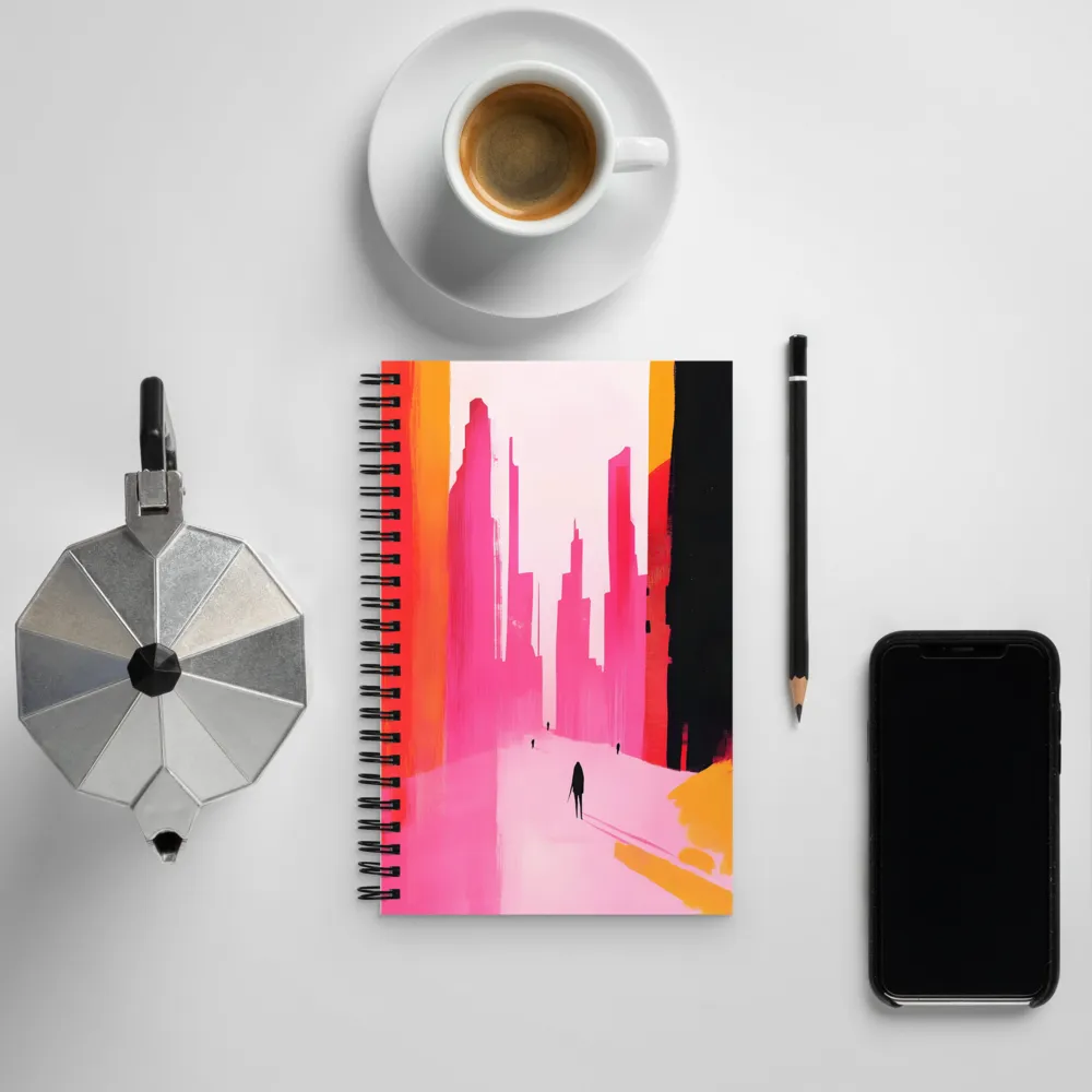 Urban Echoes in Pink | Spiral Notebook