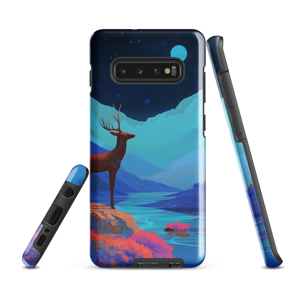 Cosmic Serenity: The Starlit Stag | Phone Case |  S10 Plus | Tough Case | Glossy