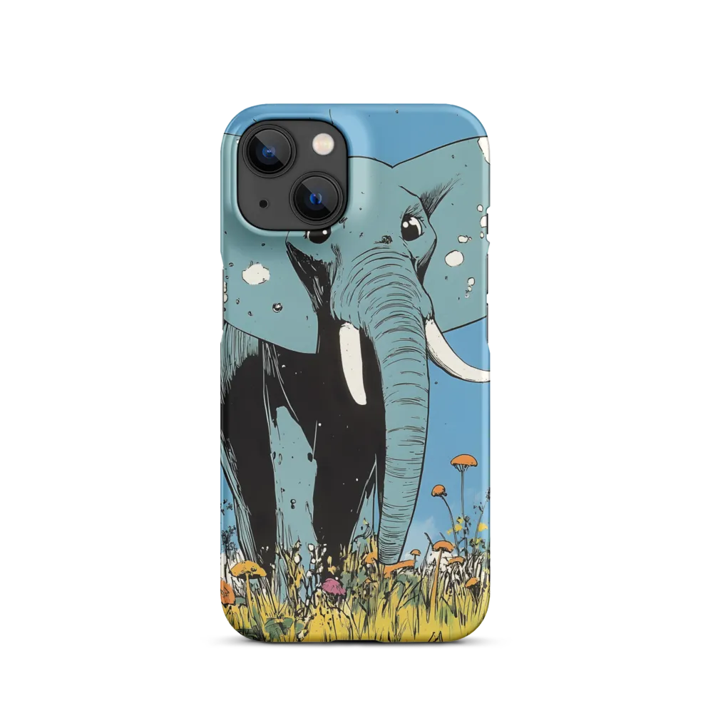 Whimsical Blue Elephant in Bloom
