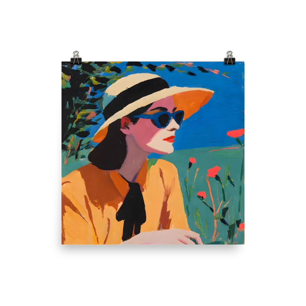 Woman in Sunhat 
 Poster | 18″x 18″