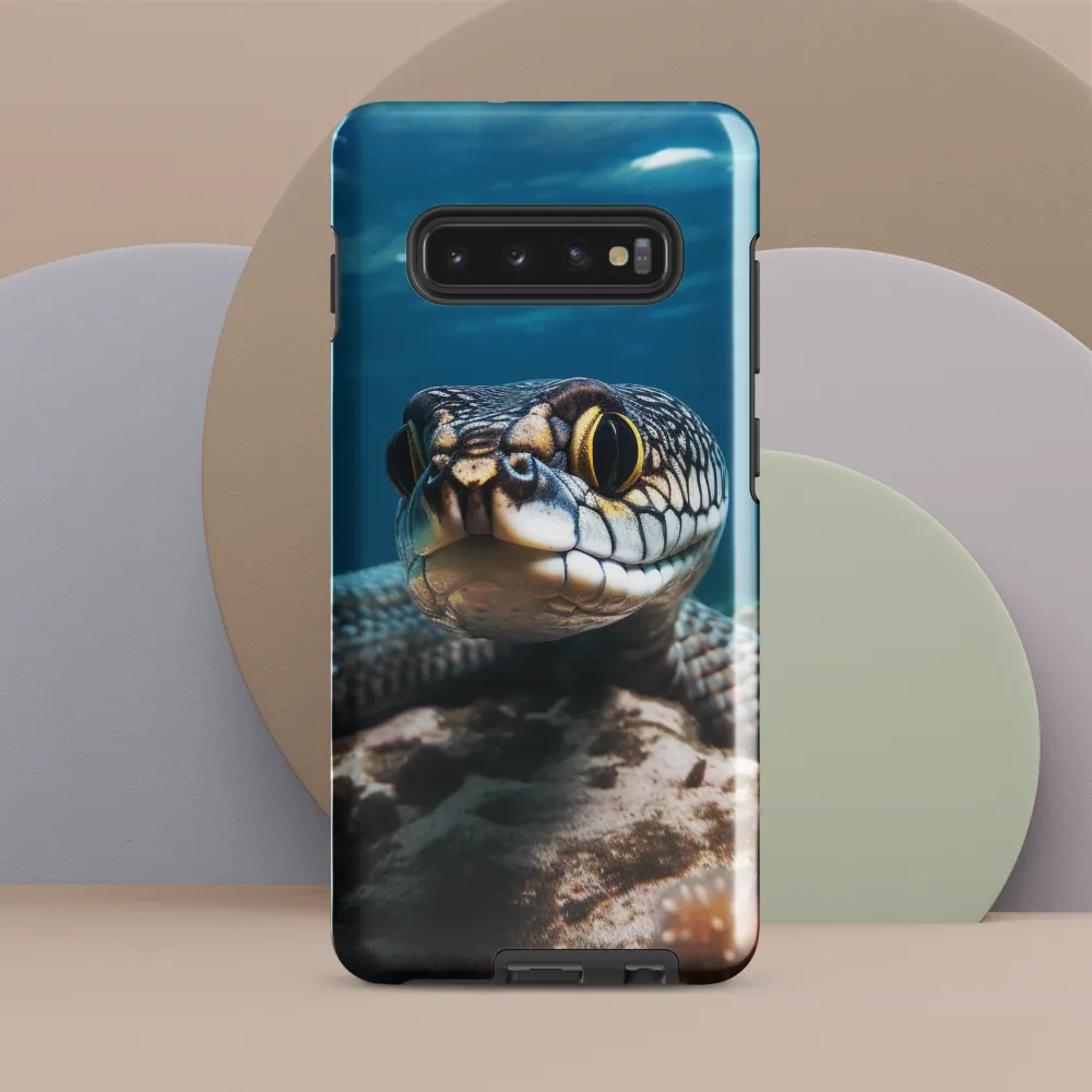 Underwater Majesty: The Serpent's Gaze | Phone Case |  S10 Plus | Tough Case | Glossy