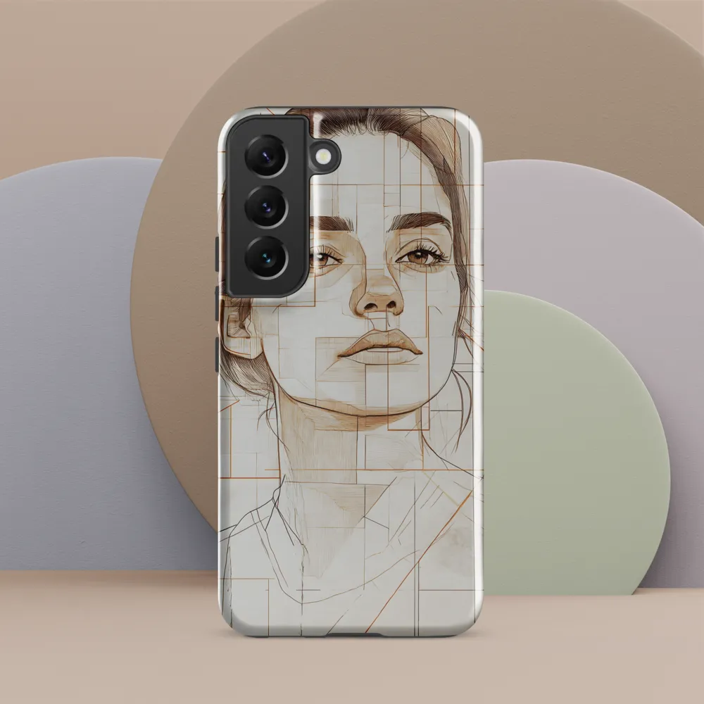Geometric Serenity: A Minimalist Portrait