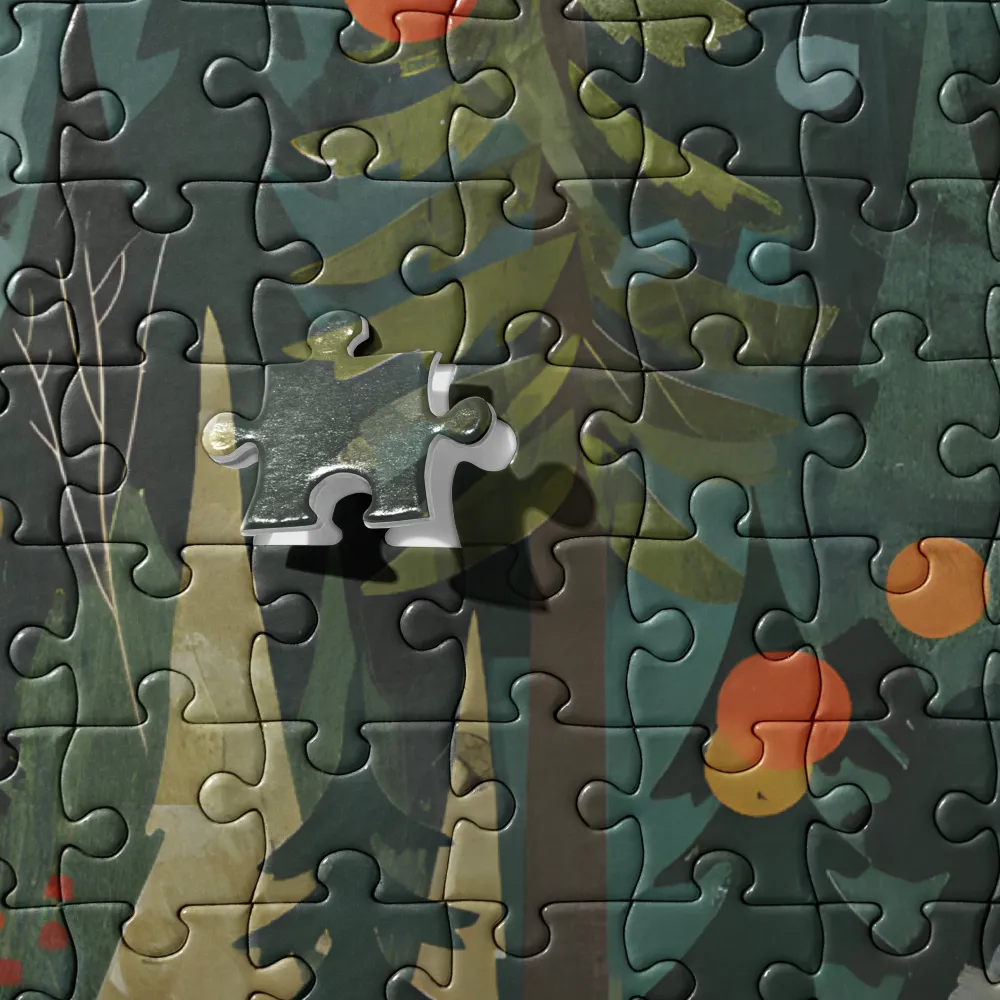 Moonlit Pine Forest 
 Jigsaw Puzzle