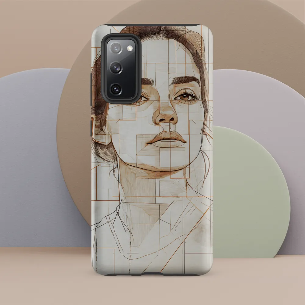 Geometric Serenity: A Minimalist Portrait