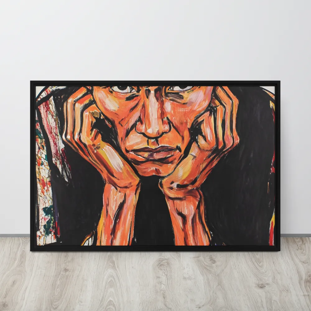 Contemplative Intensity: An Expressionist Portrait