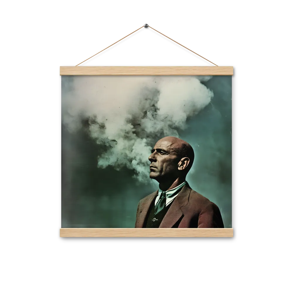 Clouded Thoughts | Poster With Oak Wood Hanger | 16″×16″