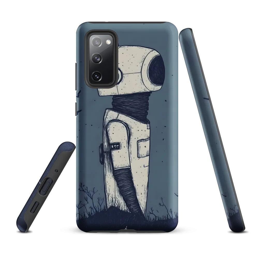 Contemplative Robot in a Barren Landscape | Phone Case |  S20 FE | Tough Case | Matte