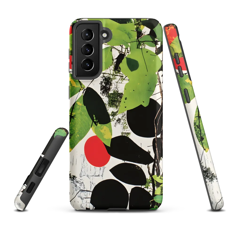 Nature's Geometry: A Contemporary Collage | Phone Case |  S21 Plus | Tough Case | Matte