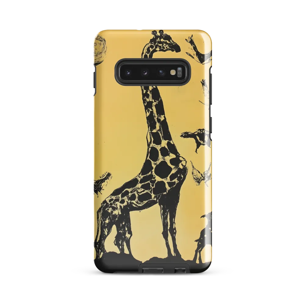 Whimsical Harmony of Giraffe and Birds | Phone Case |  S10 Plus | Tough Case | Glossy