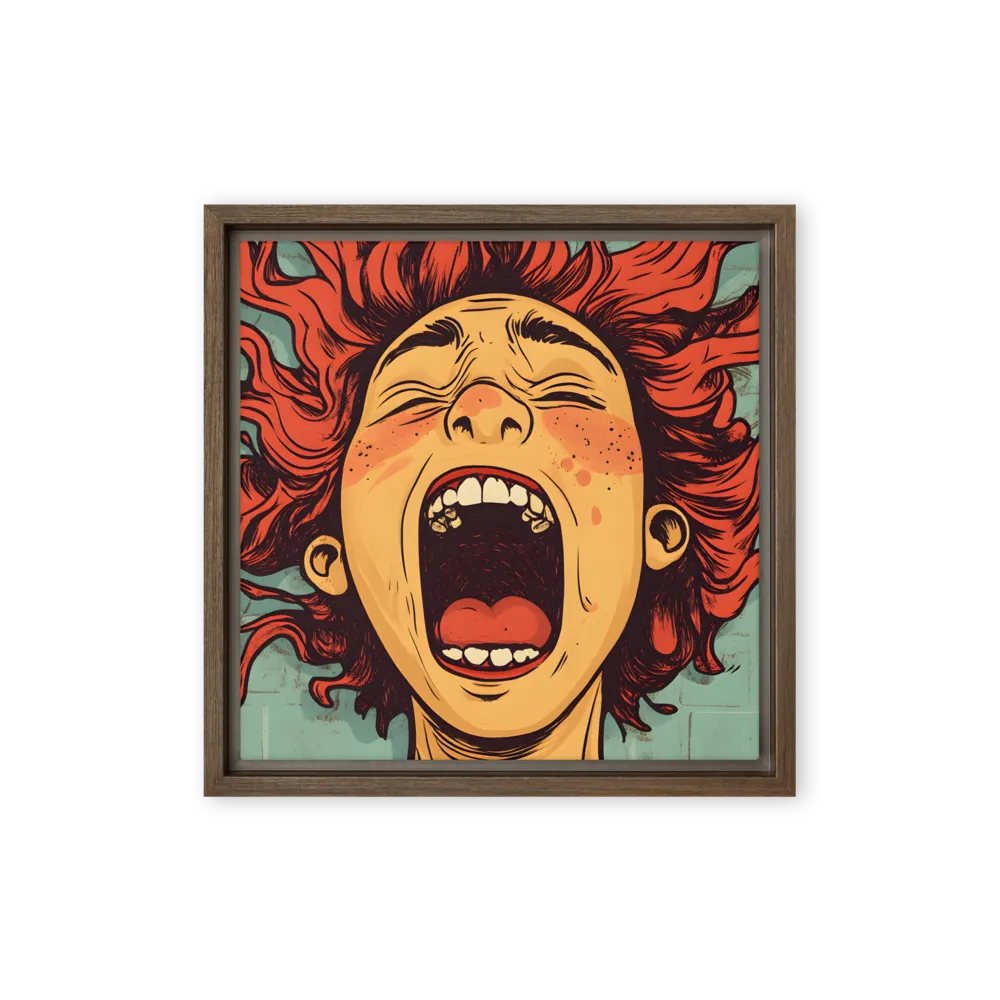 Fury Unleashed | Canvas with Brown Frame | 12″×12″