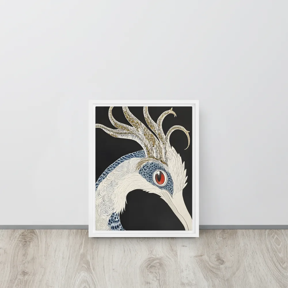 Elegance of the Majestic Peacock | Canvas with White Frame | 11″×14″