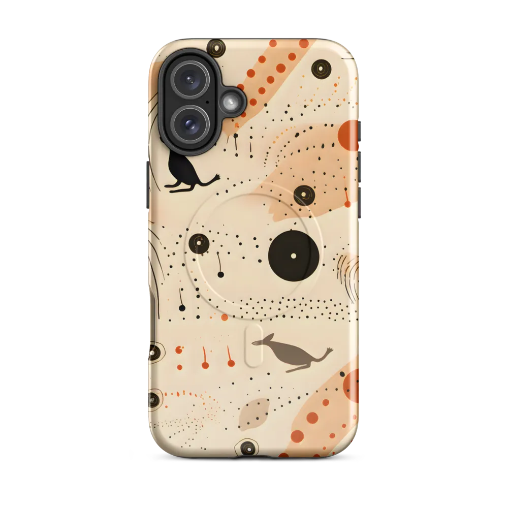 Playful Patterns in Earth Tones | Phone Case |  16 Plus | MagSafe® Tough Case | Glossy