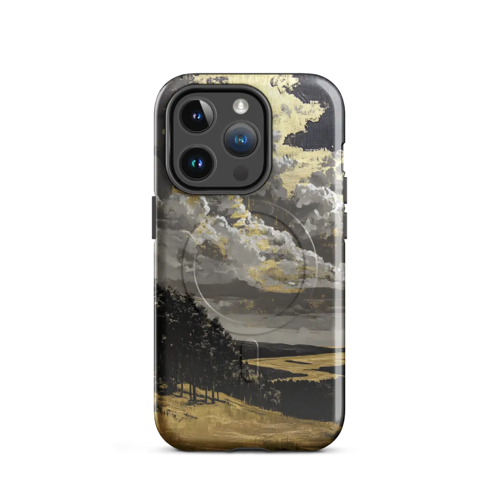 Golden Serenity in a Dramatic Sky | Phone Case |  14 Pro | MagSafe® Tough Case | Glossy