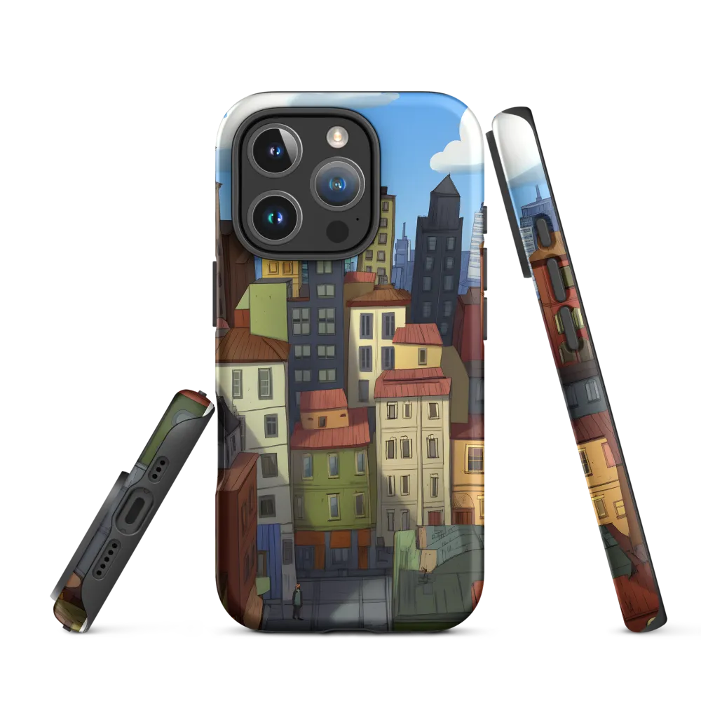 Urban Symphony: A Colorful Cityscape | Phone Case |  16 Pro | Tough Case | Matte