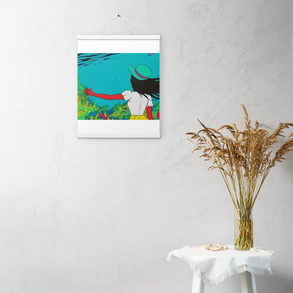 Whimsical Encounter | Poster With White Wood Hanger | 16″×20″