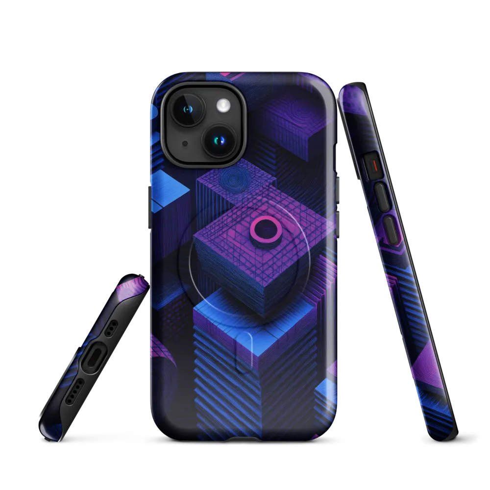 Geometric Dreams in Blue and Purple