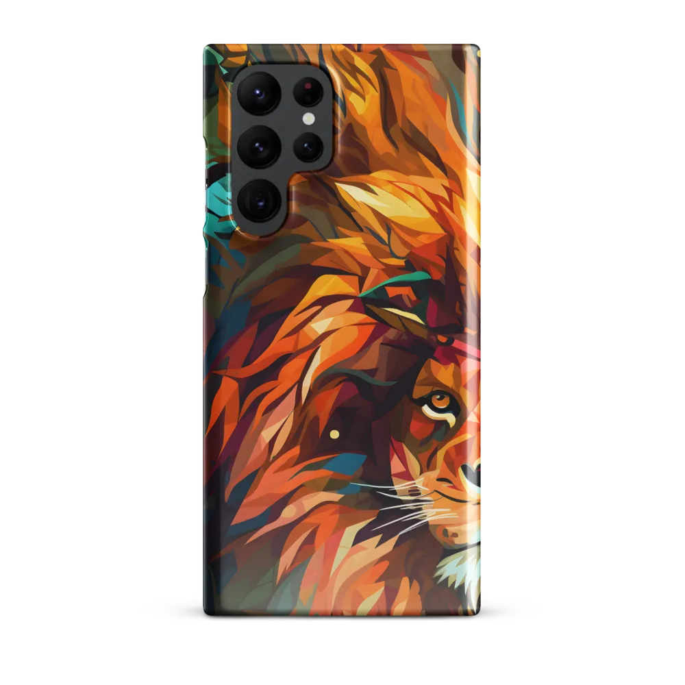 Majestic Gaze: The Polygonal Lion