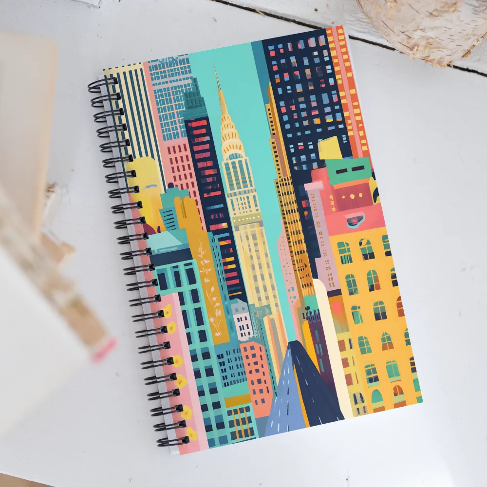 Vibrant Cityscape: A Modern Urban Journey | Spiral Notebook