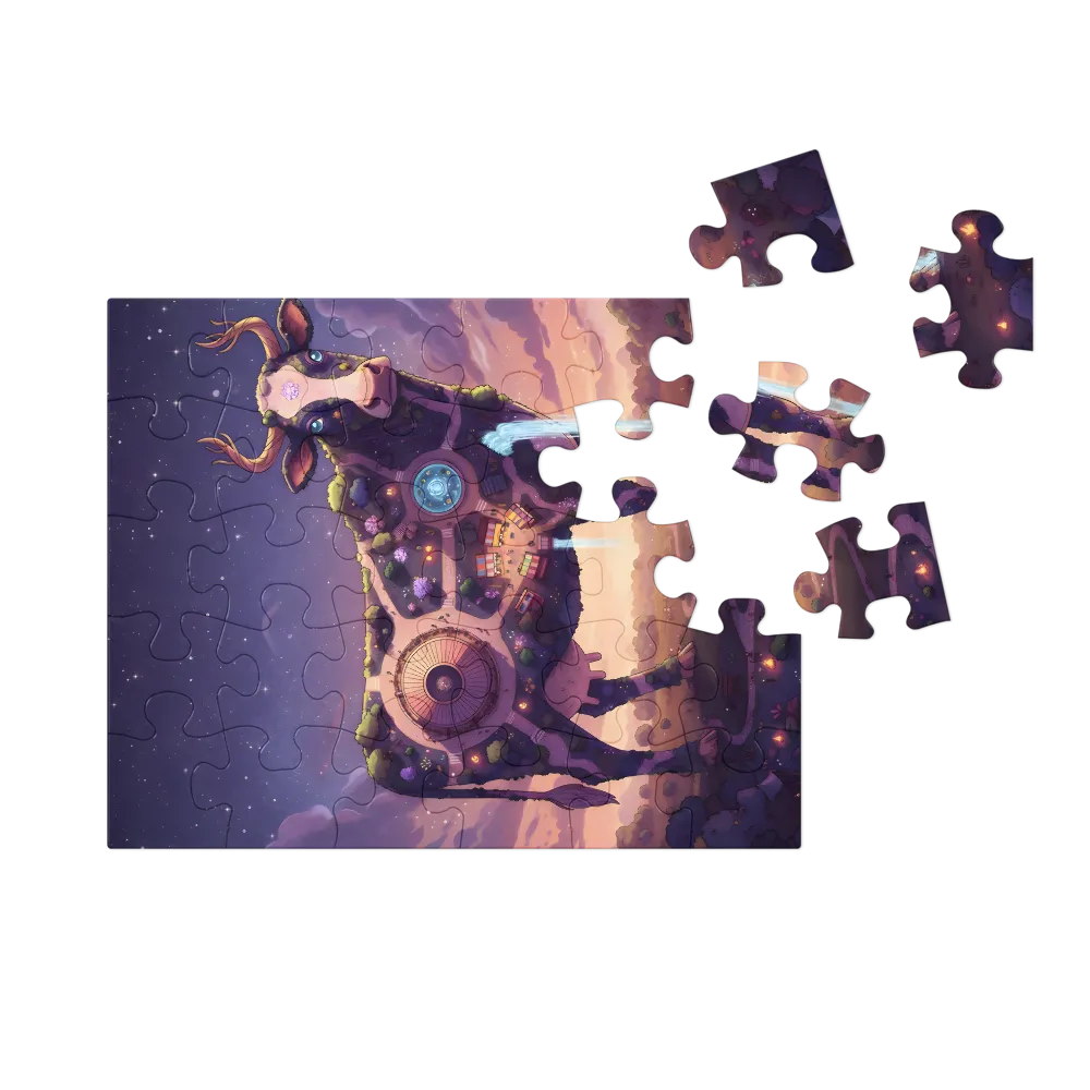 Celestial Cow 
 Jigsaw Puzzle in Tin Box