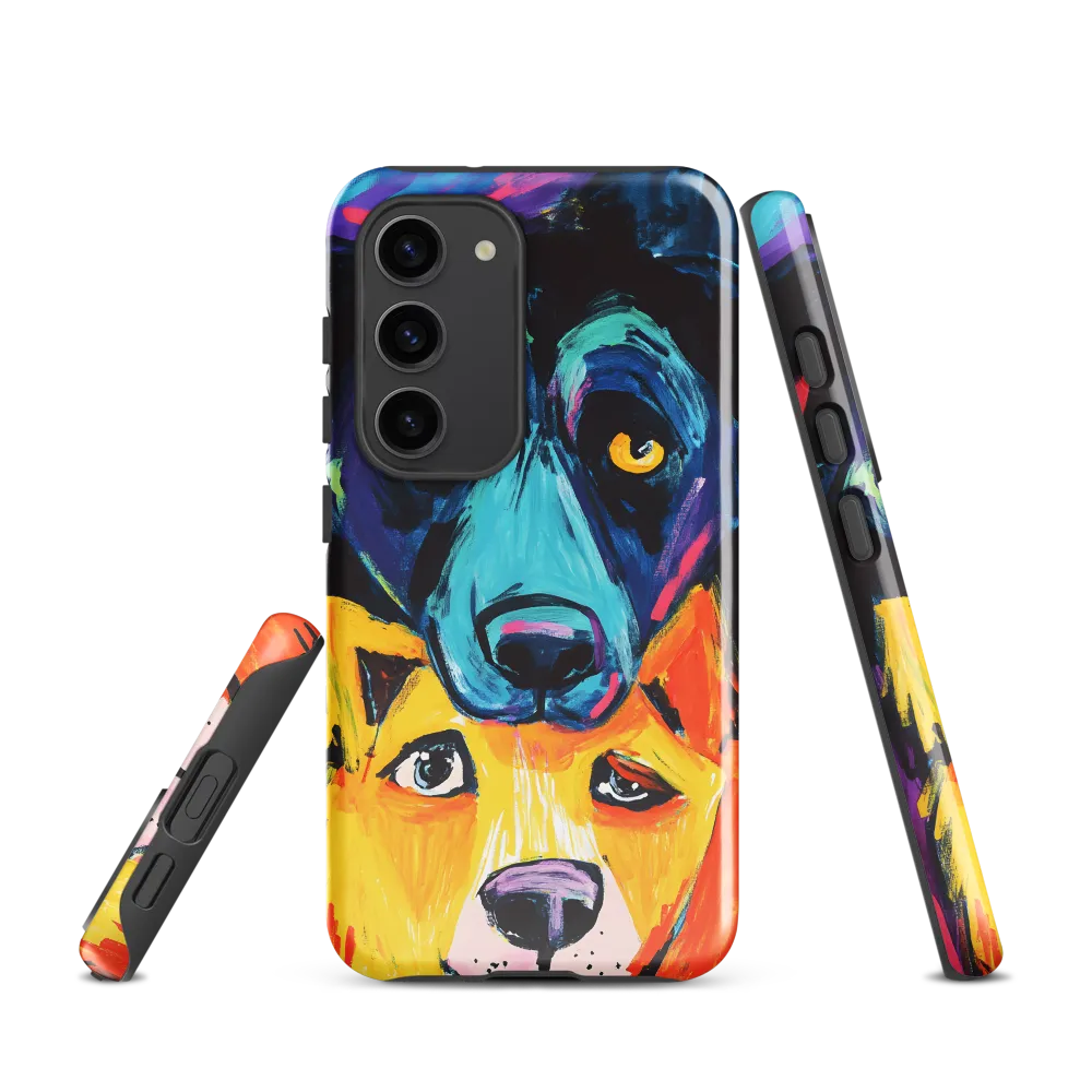 Vibrant Companions: An Expression of Canine Spirit | Phone Case |  S23 | Tough Case | Glossy