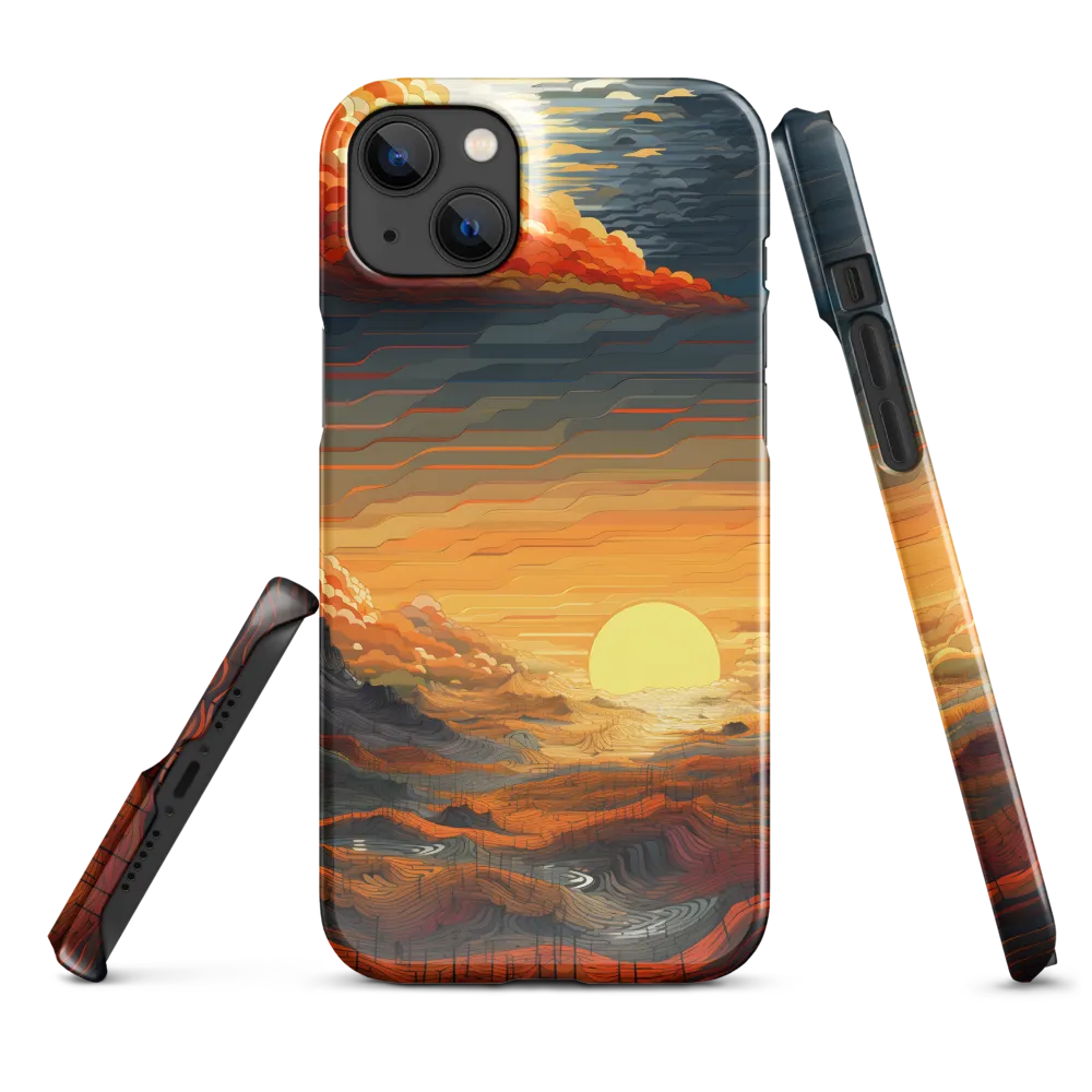 Ethereal Sunset: A Serene Landscape in Flowing Forms