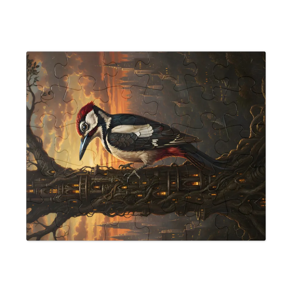 Tree-Spire Sentinel 
 Jigsaw Puzzle in Tin Box