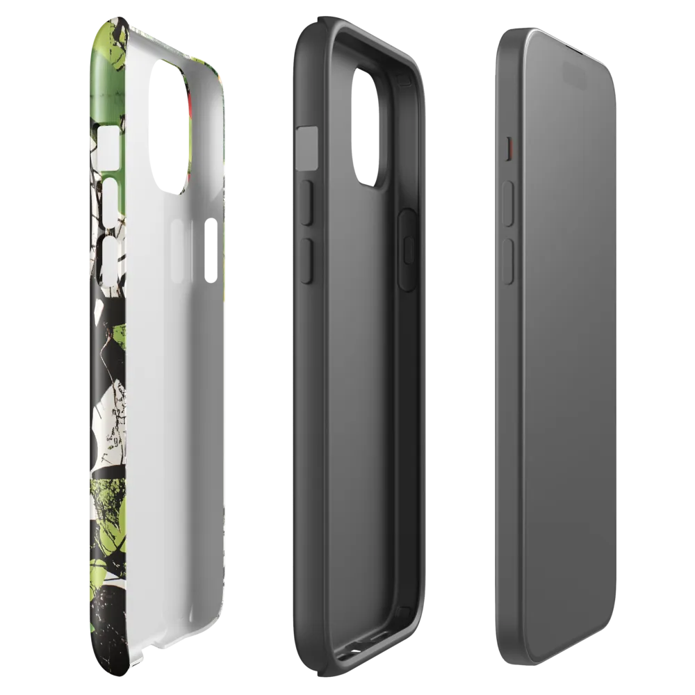 Nature's Geometry: A Contemporary Collage | Phone Case |  15 Plus | Tough Case | Glossy