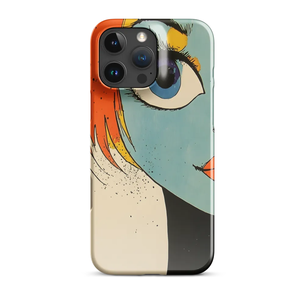 Vivid Expressions: A Portrait in Blue | Phone Case |  16 Pro Max | Snap Case | Glossy