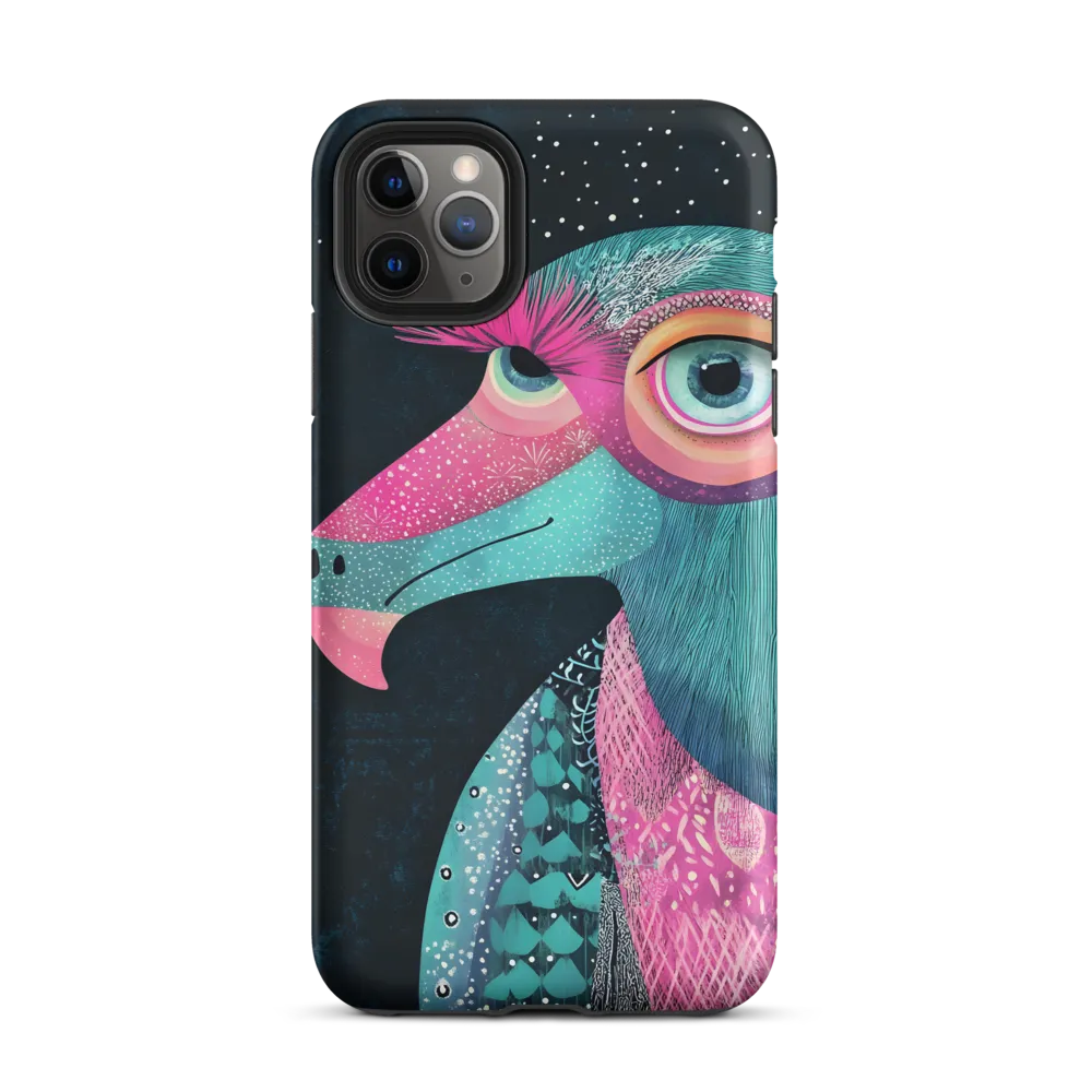 Whimsical Vulture: A Dance of Colors | Phone Case |  11 Pro Max | Tough Case | Matte