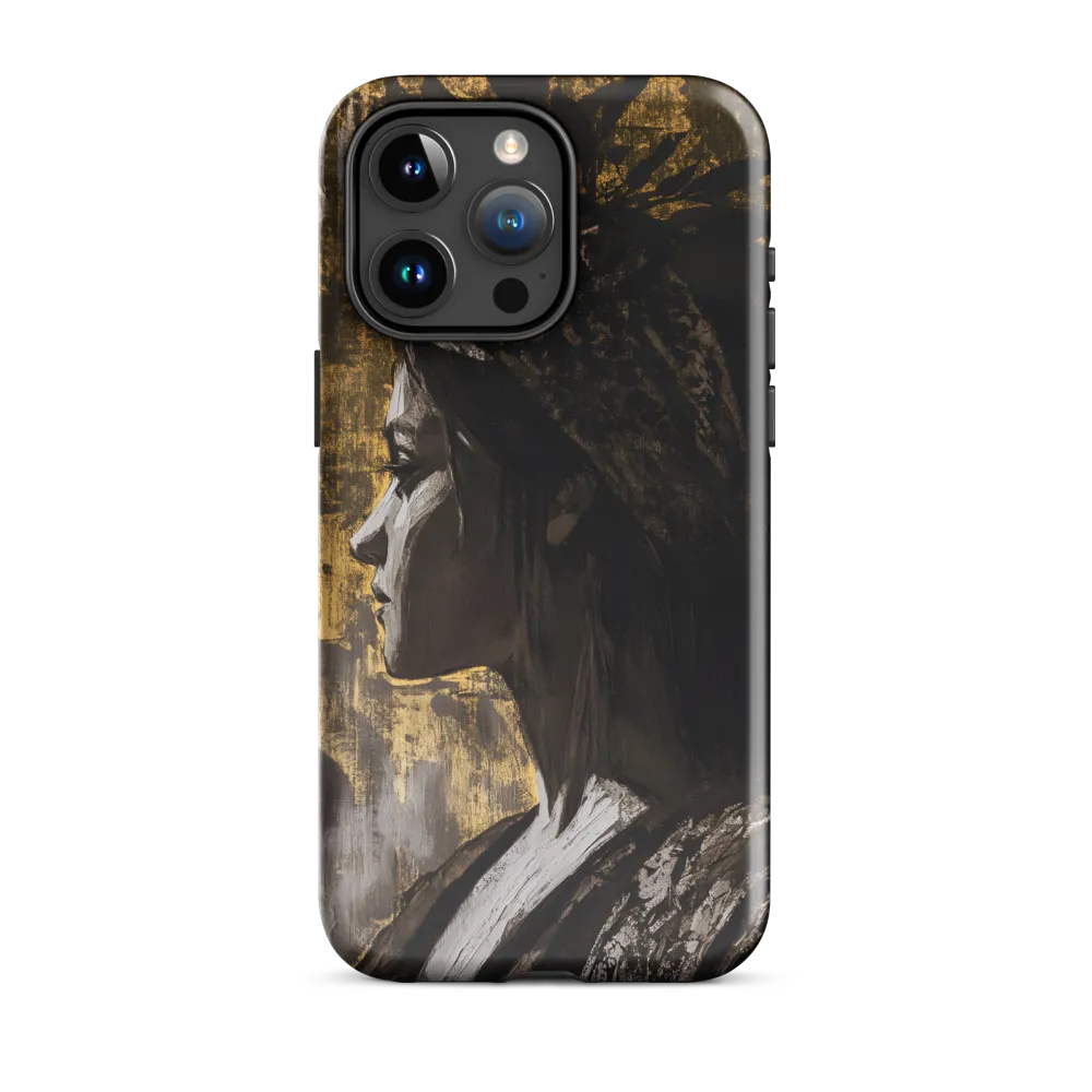 Golden Elegance: A Modern Profile Portrait
