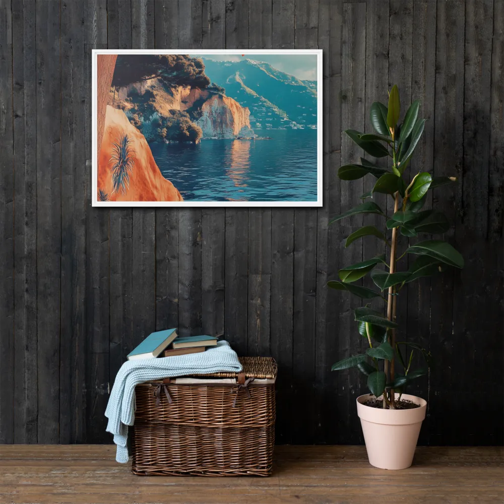 Elysian Waterscape | Canvas with White Frame | 24″×36″