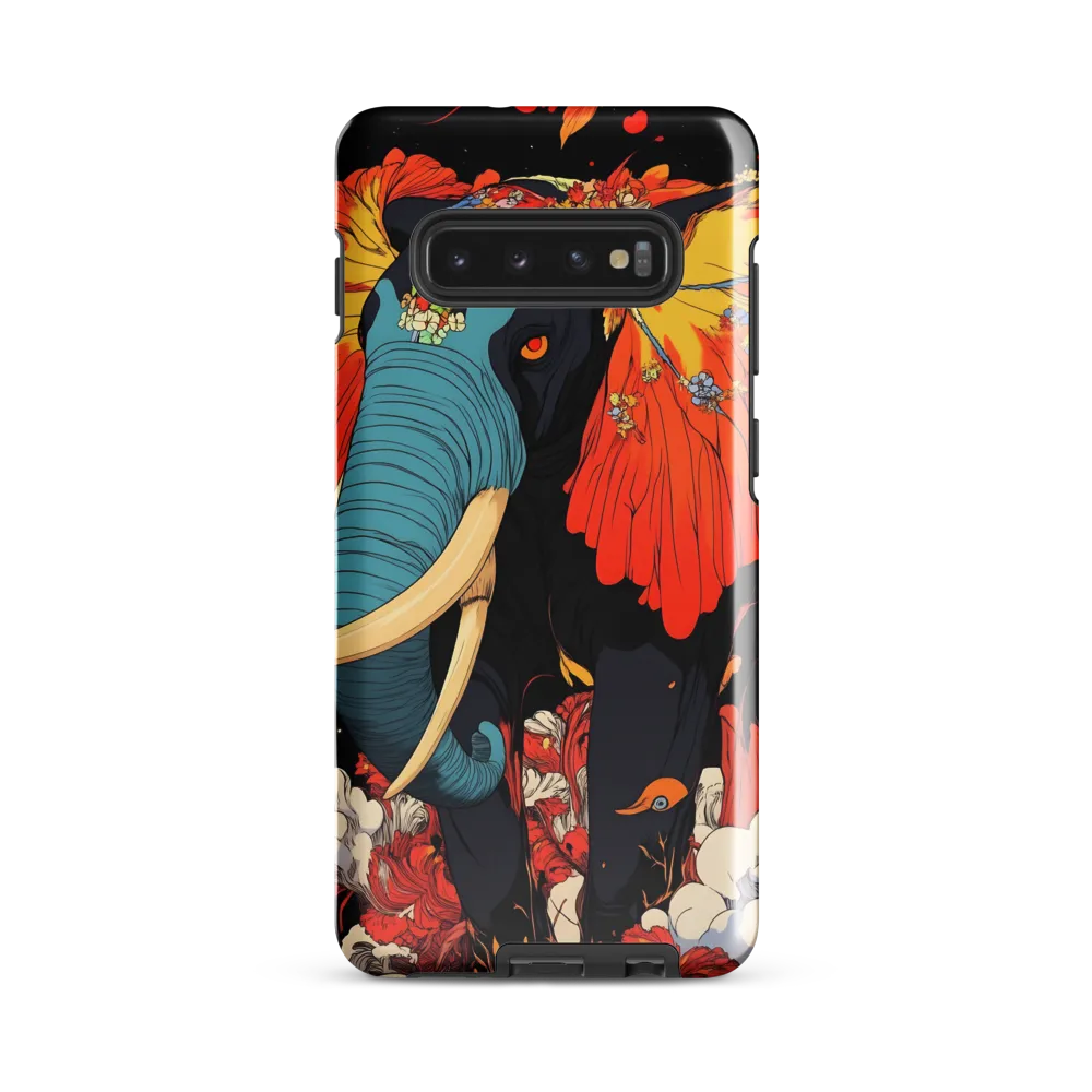 Majesty of the Floral Elephant | Phone Case |  S10 Plus | Tough Case | Glossy