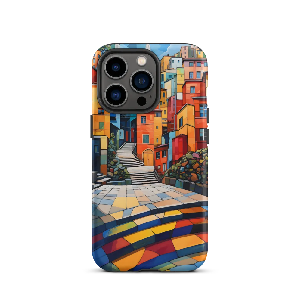 Vibrant Village: A Cubist Journey