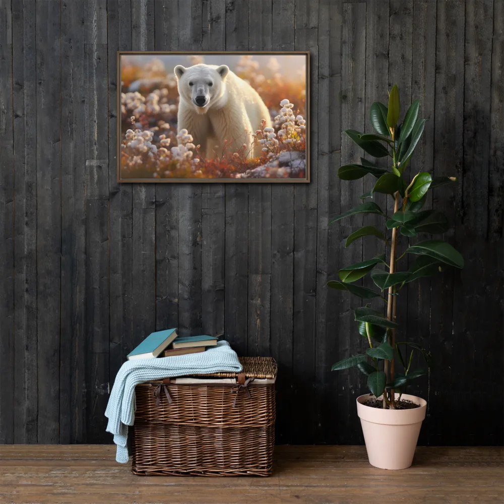 Harmony in the Frozen Wilderness | Canvas with Brown Frame | 20″×30″
