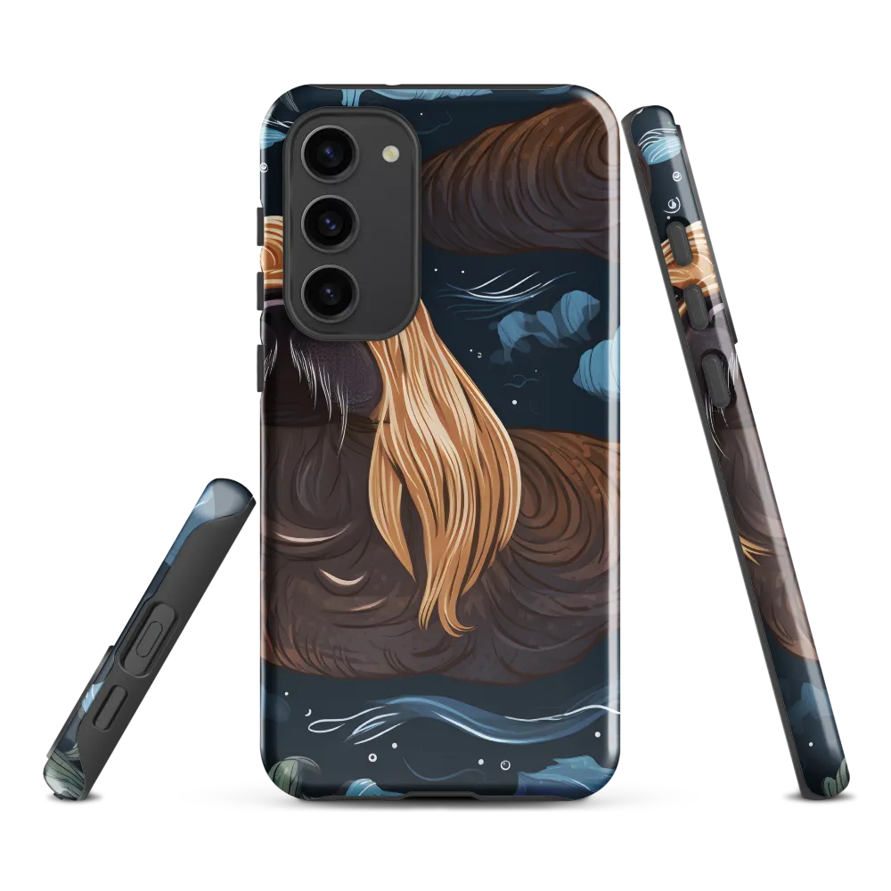 Whimsical Walruses in Deep Blue