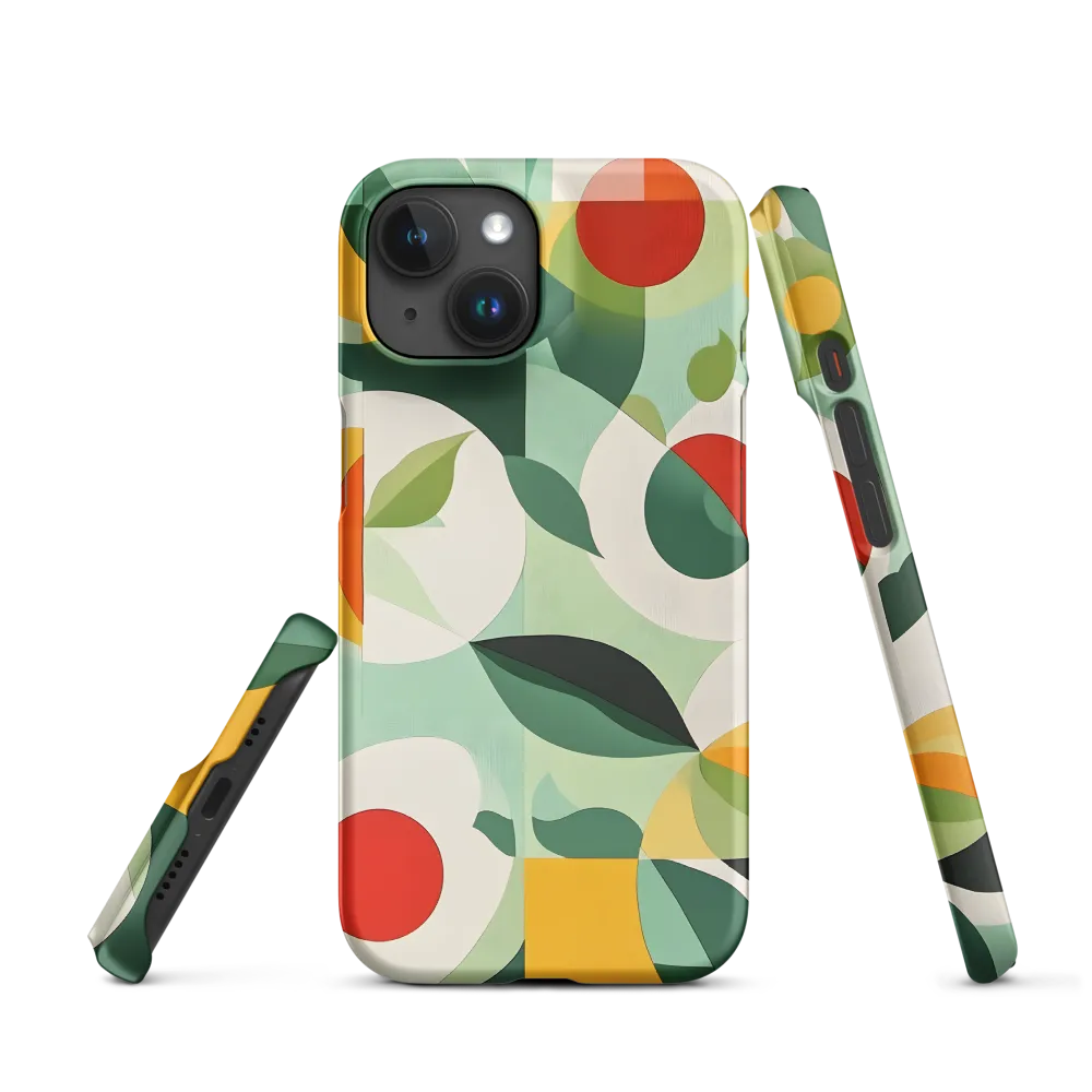 Harmony in Shapes: A Playful Abstract Design | Phone Case |  15 | Snap Case | Matte
