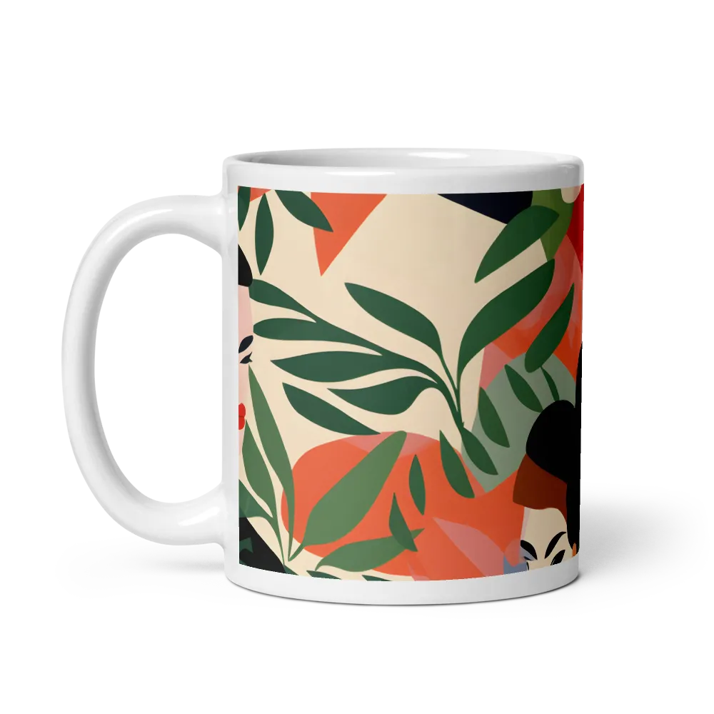 Harmony of Nature and Femininity | Mug with White inside | 11 oz