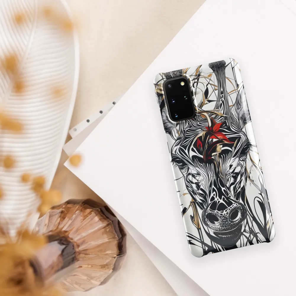 Floral Elegance: The Giraffe's Portrait