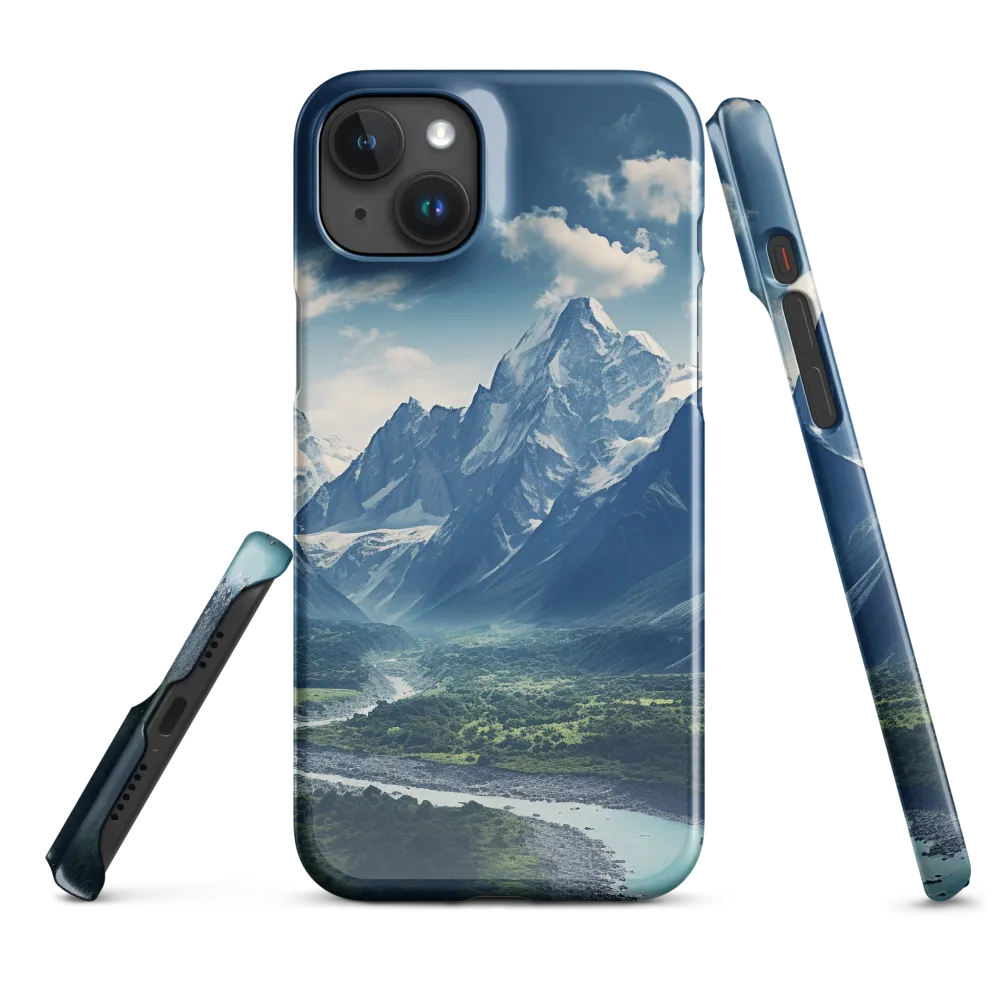 Majestic Serenity: A Landscape of Mountains and Rivers | Phone Case |  15 Plus | Snap Case | Glossy