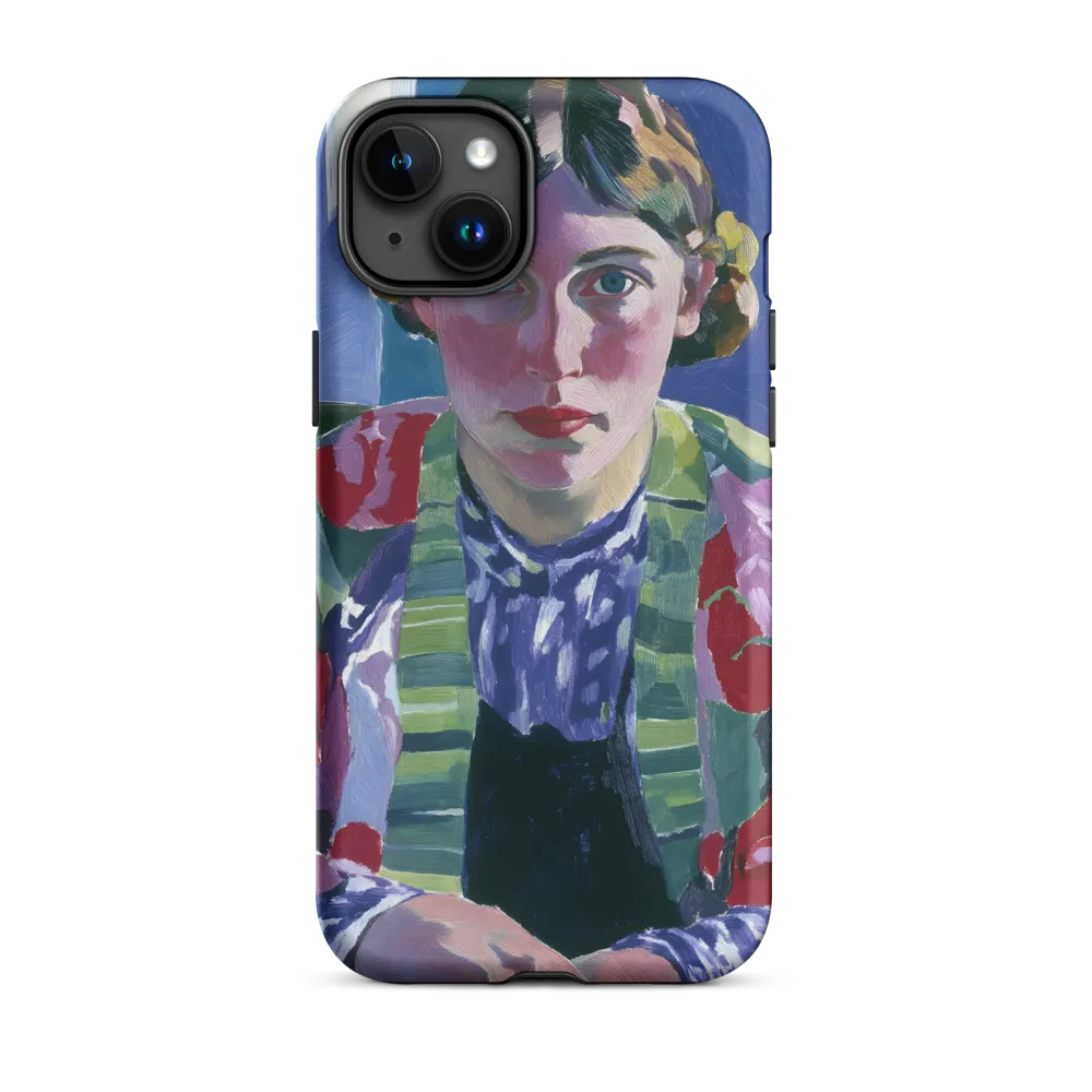 Vibrant Gaze: A Modernist Portrait