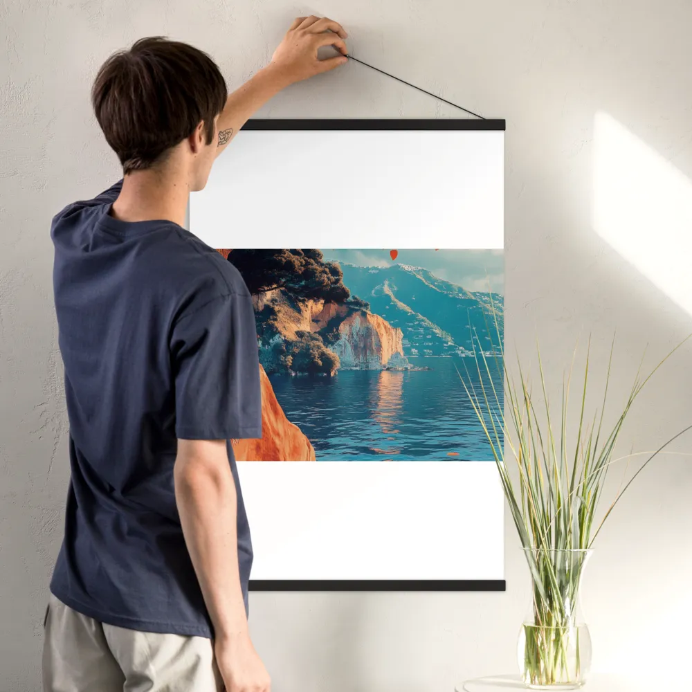 Elysian Waterscape | Poster With Black Wood Hanger | 24″×36″