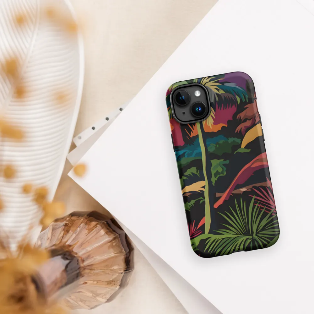 Tropical Sunset Escape | Phone Case |  15 Plus | Tough Case | Matte