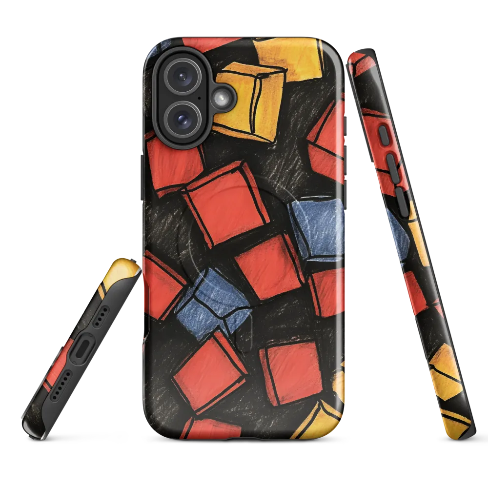 Vibrant Geometry in Motion | Phone Case |  16 Plus | MagSafe® Tough Case | Glossy