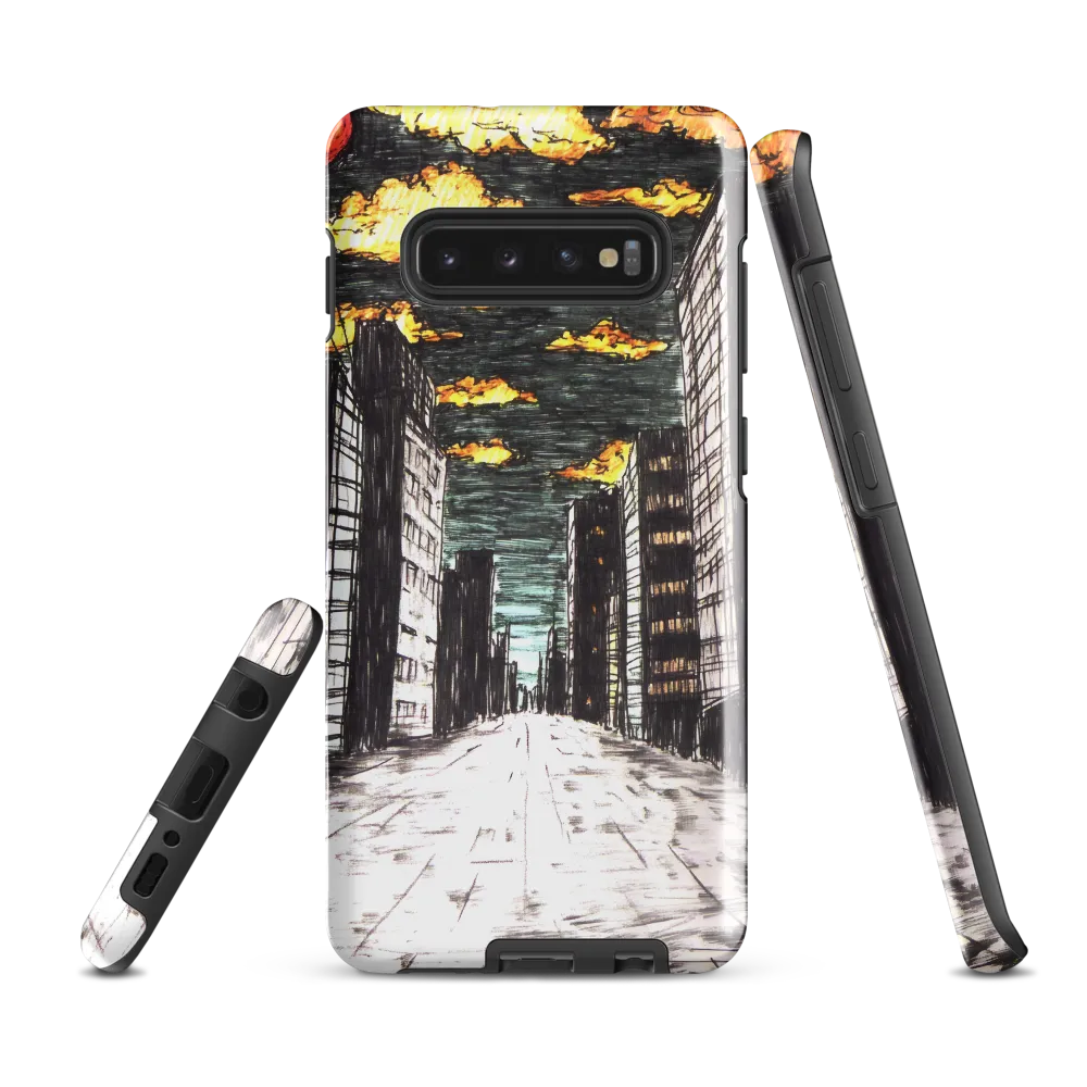 Eclipsed Cityscape | Phone Case |  S10 Plus | Tough Case | Glossy