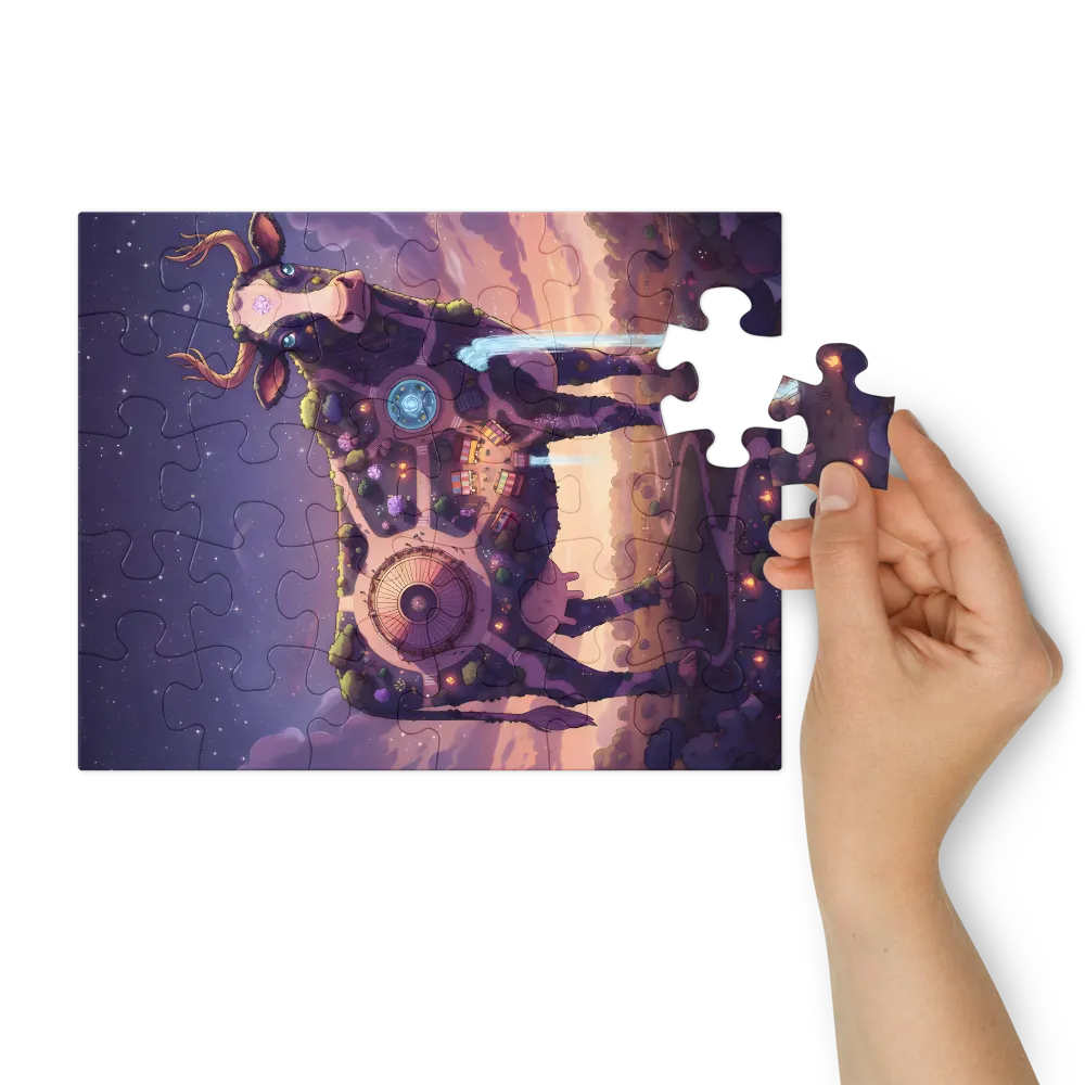 Celestial Cow 
 Jigsaw Puzzle in Tin Box