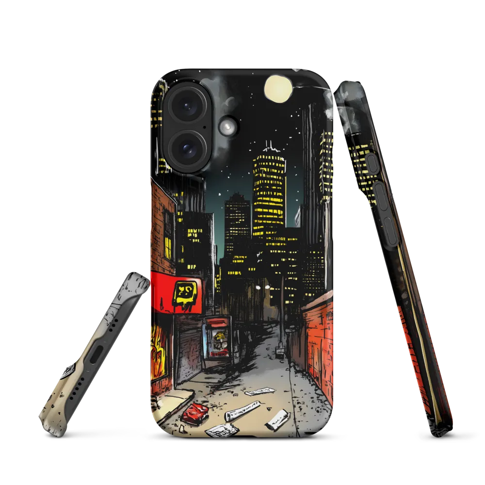 Nocturnal Cityscape: The Hidden Alley | Phone Case |  16 | Snap Case | Matte